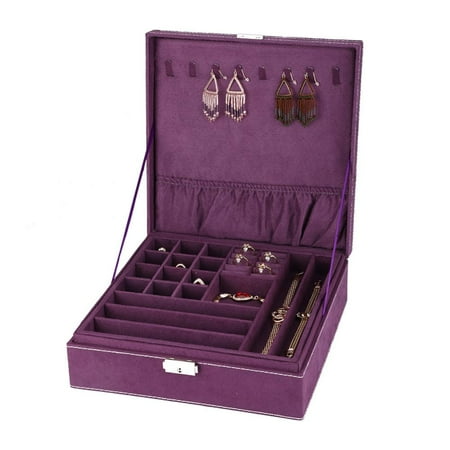 Yosoo Jewelry Storage Double Box 3 Colors Layer Earrings Rings Bracelet Necklace Organizer Yosoo Jewelry Storage Double Box 3 Colors Layer Earrings Rings Bracelet Necklace Organizer