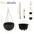 thumbnail image 4 of Fehomix Self-Watering Hanging Planter 13.4 Inch 2-Pack, Large Black Rattan Plant Pots with Water Level Indicator, Root Rot Resistant for Indoor Outdoor Garden Balcony, 4 of 7
