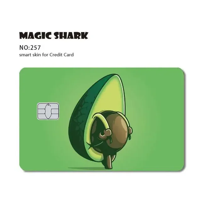 1pc Watemelon Gold Coin Hunter Anime Cartoon Smile Matte Front Cover Sticker Film Skin for Metro Debit Credit Card