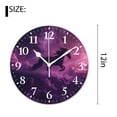 thumbnail image 2 of 12 Inch Wall Clock Battery Operated Silent Clock Decorative for Office, Kitchen, Outdoor, Living Room，Colourful Unicorn on Ocean in Night Lovely, 2 of 4