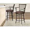 thumbnail image 2 of Steve Silver Bayview Metal Swivel Counter Stool, Coach Brown, 2 of 8