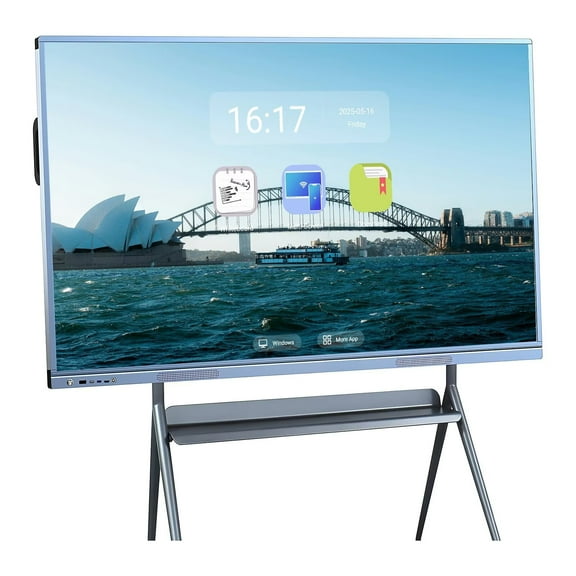 JYXOIHUB 4K Smart Board 55 Inch All-in-One, Touch Screen Interactive Whiteboard with Dual System & Cloud Sharing Feature Great for Classroom, Office & Presentations​(Include Wall Mount)