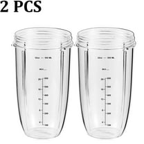 2 PCS Compatible with Nutri Ninja Auto-iQ Series Blenders 600W 900W,Blender Cups Replacement,plastic cup 32OZ blender juicer ice cutter accessories