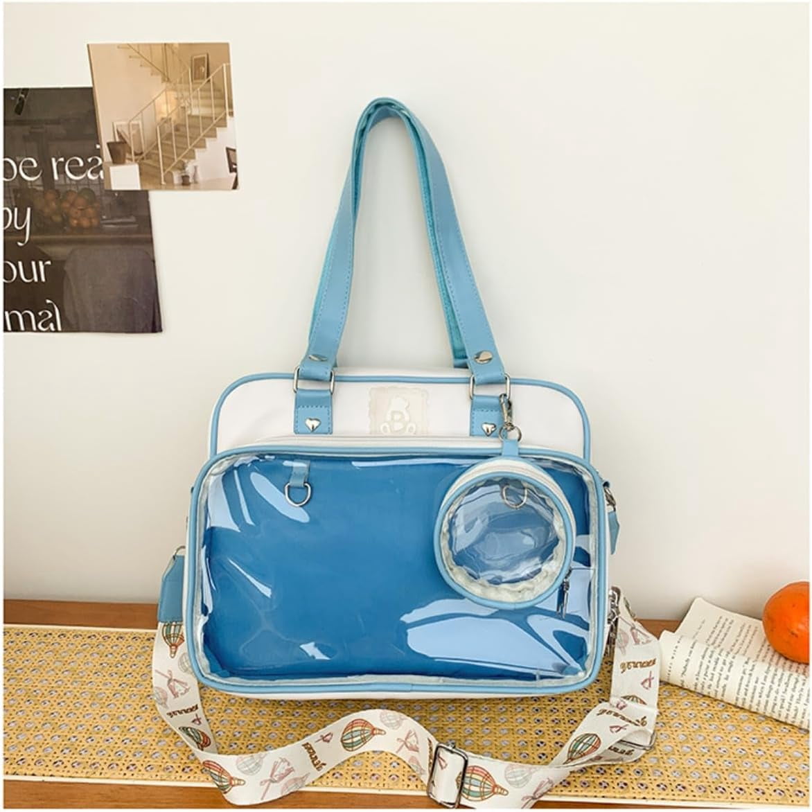 SPEKSEE Ita Bag Crossbody Handbags Kawaii Pin Display Shoulder Bag for Cosplay