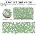 thumbnail image 3 of Live Life Laugh Green Kitchen Rugs Set of 2, Spring Summer Bloom Daisy Flower Leaves Kitchen Mats Decor, Floral Seasonal Floor Door Mat Home Decorations -17x29 and 17x47 Inch, 3 of 6