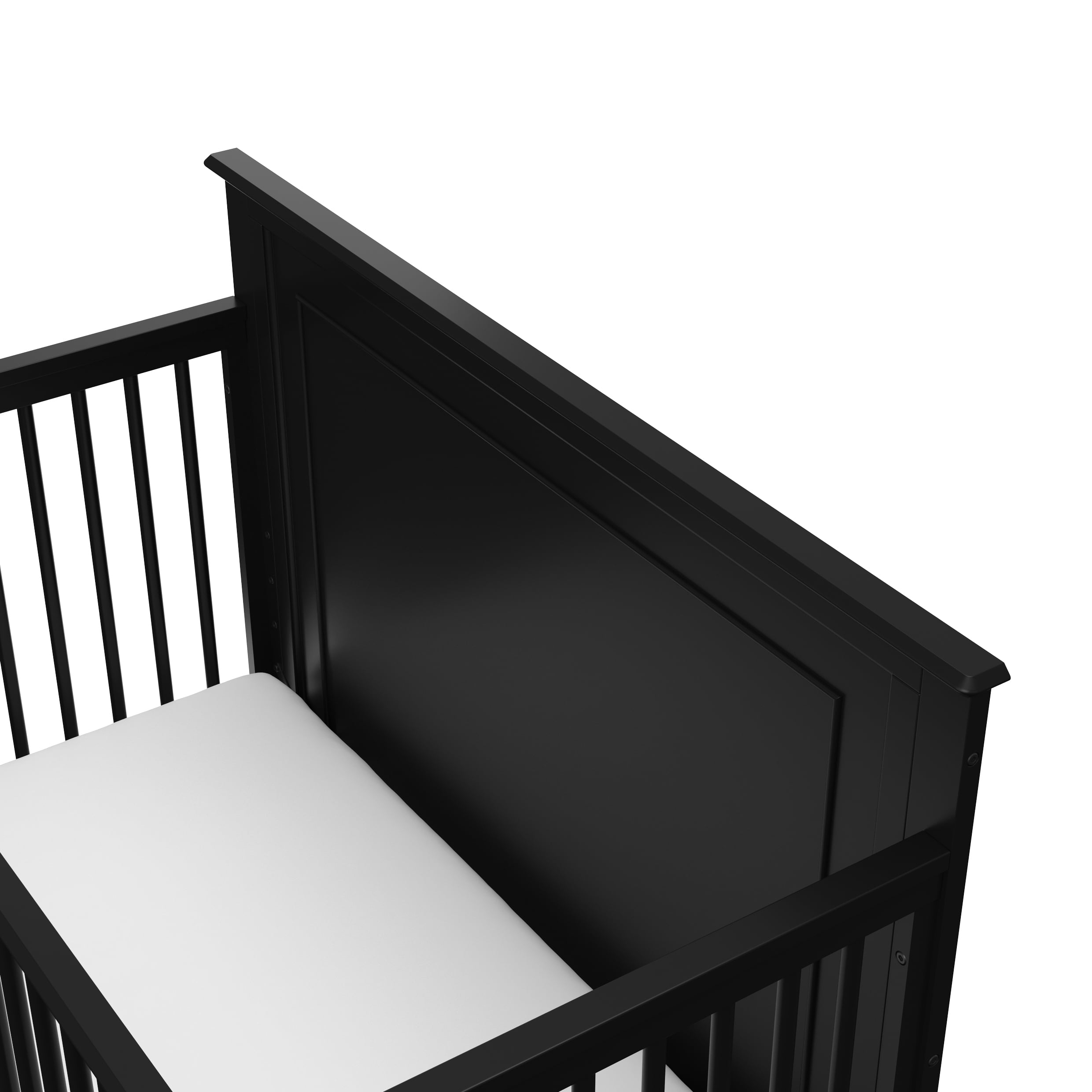 Storkcraft Solstice 5-in-1 Convertible Baby Crib, Black