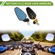 thumbnail image 2 of Espejos retrovisores universales ajustables para motocicleta Unique Bargains, espejo lateral retrovisor de aluminio, 1 juego, tono negro dorado, forma prismática M6, 2 of 7
