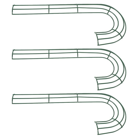 LOLIPPYY Green Iron Wreath Frame for DIY Holiday Decor Sturdy J Shaped Design Perfect for Indoor and Outdoor Use