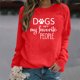thumbnail image 1 of ICHUANYI Clearance Women's Printed T-shirt Long Sleeves Blouse Round Neck Casual Tops Sweatshirt(Red, S) ICHUANYI WER2023081506426, 1 of 4