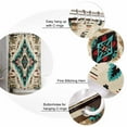 thumbnail image 5 of Small Stall Shower Curtain 36x72 Inch Narrow Half Size Red Teal Brown Boho Bath Curtains Bathroom Decor Southwestern Country Geometric Waterproof Fabric Shower Curtain Set with Hooks 36 Inch, 5 of 6