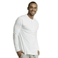 thumbnail image 3 of DailyWear Mens Cotton Casual Long Sleeve Henley T Shirt White, XLarge, 3 of 4