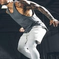 thumbnail image 4 of Mens Gym Vest Sports Stringer Tank Top Relaxed T Shirt Bodybuilding, 4 of 6