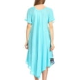 thumbnail image 2 of Sakkas Kai Palm Tree Caftan Tank Dress / Cover Up - Light Blue - One Size Regular, 2 of 5