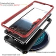 thumbnail image 3 of ArmadilloTek Vanguard Compatible with Samsung Galaxy S21 Ultra Case, Military Grade Full-Body Rugged with Built-in Kickstand [Screenless Version] - Red, 3 of 4