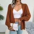 thumbnail image 2 of Women's Fall Clothes, Knit Sweater For Women Sweaters New Year 2022 Women's Autumn Winter Ins Style Casual Coat Long Sleeve Loose Cardigan Sweater And Casual Jacket Long-Sleeved (M, Brown) TBKOMH, 2 of 5