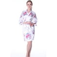 thumbnail image 3 of Mr & Mrs Right Satin Bride Kimono Robes Glitter Gold Print For Wedding Party -White, 3 of 5
