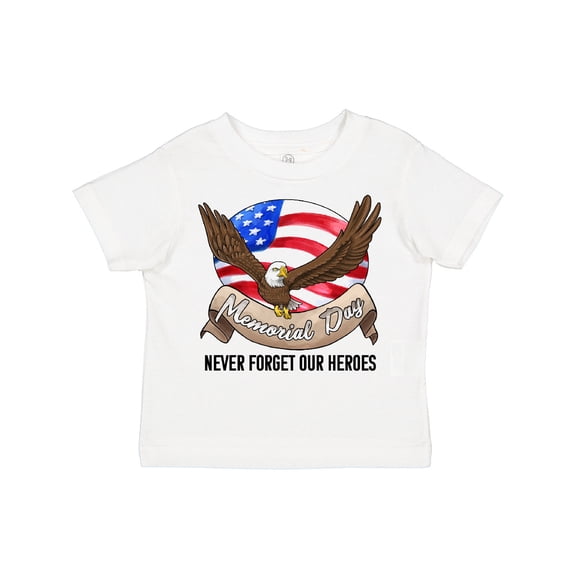 Inktastic Memorial Day- Never Forget Our Heroes- Bald Eagle Boys or Girls Toddler T-Shirt