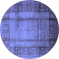 thumbnail image 1 of Ahgly Company Machine Washable Indoor Round Oriental Blue Industrial Area Rugs, 7' Round, 1 of 4