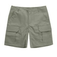 thumbnail image 3 of Green Cargo Polyester Stretch Boot Cut Casual Shorts (Men's XXL), 3 of 5