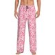 thumbnail image 1 of Fotbe pink heart Pantalones de Pijama para Hombre, Pantalones de Dormir, Pantalones de Casa con Cintura Ajustable y Bolsillos-XX-Large, 1 of 6