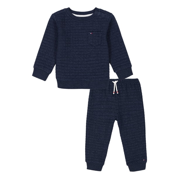 Set de correr de punto para niños Outfit Tommy Hilfiger, 2 piezas, en azul marino