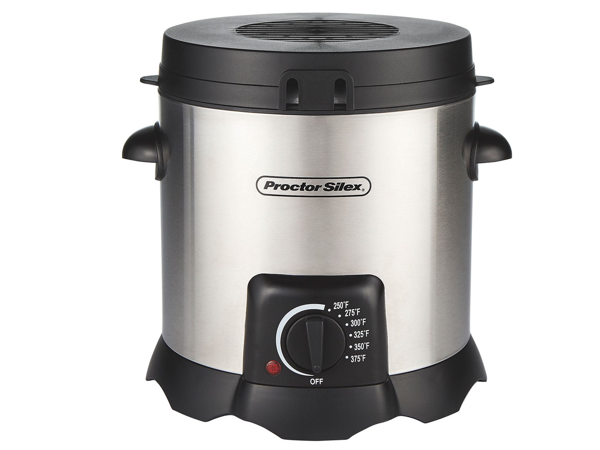 Proctor Silex 35000 Compact Electric Deep Fryer Open Fry Pot Silver