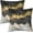 Black and Gold Abstract Marble, variant on Burnt Orange Abstract Throw Pillow Covers 18x18 in Set of 2, Decor Art Painting Orange Pillow Case Square Cushion Covers for Sofa Bed Couch Living Room