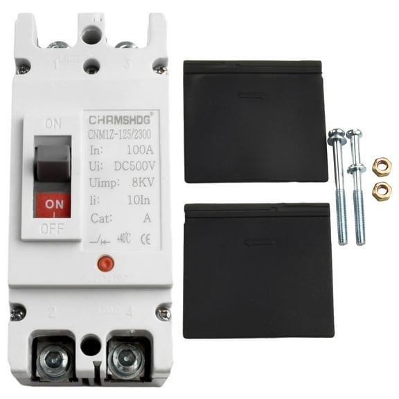 DC Circuit Breaker 2P DC 600V Circuit Breaker MCCB Solar Battery PV System 100A/125A/160A Pvc Electrical Protection Device