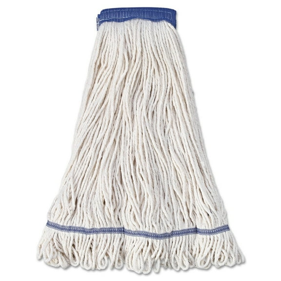 5 in. Super Loop Cotton/Synthetic Fiber Wet Mop Head - X-Large, White (12/Carton)