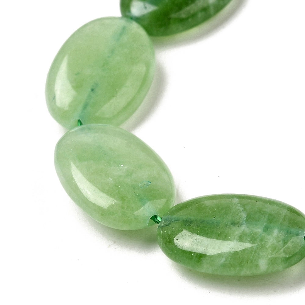 Natural Dyed Malaysia Jade Beads Strands Flat Oval Shape Green 18~18.5x12~13x4.5~5mm Hole: 1mm about 22pcs/strand 15.75''(40cm)