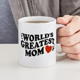 thumbnail image 6 of CafePress - World's Greatest Mom Mug - 11 oz Ceramic Mug - Novelty Coffee Tea Cup, 6 of 6