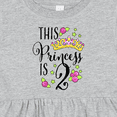 thumbnail image 4 of Inktastic This Princess is Two Second Birthday Girls Baby Dress, 4 of 5