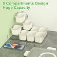 thumbnail image 3 of Snackle Box Container Divided Serving Tray 8 Compartments Lid Handle Portable Snack Platter, 3 of 7