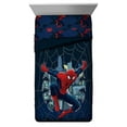 thumbnail image 2 of Jay Franco Marvel Spiderman Blue Reversible Microfiber Comforter, Twin XL, 2 of 3