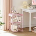 thumbnail image 5 of ZJQYDS Cute Kids Pink Nightstand,Metal Side Table,3 Tier End Table with Storage,Vintage Bedside Table,Girls Bedroom Furniture for Living Room,Bedroom,Dorm, 5 of 14