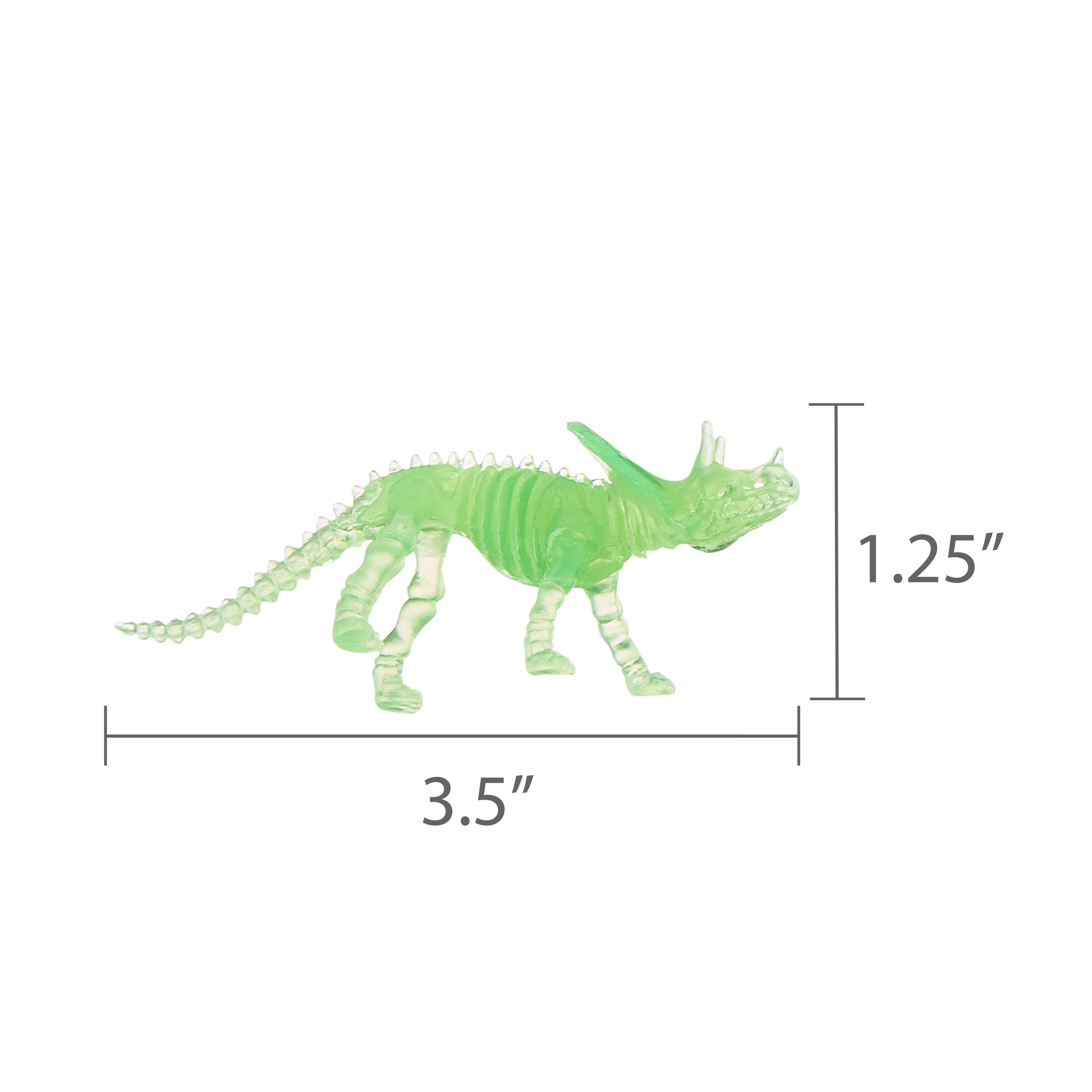 Green Glow-in-the-Dark Dinosaur Skeleton Party Favors, 12 Count, by Way To Celebrate