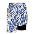 thumbnail image 4 of Stamzod Mens Swim Trunks with Built-In Pocket Quick Dry Bathing Suit Swimsuit Elastic Waist Beach Shorts Blue H M, 4 of 6
