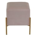 thumbnail image 3 of Cortesi Home Spokane Square Ottoman, Pink Velvet, 3 of 3