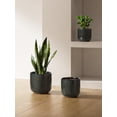 thumbnail image 5 of BEMAY Ceramic Plant Pots, Set of 3 Dark Olive Plant Pots for Indoor Plants with Drainage Hole, Plug and Mesh Pad Flower Pots, 5 of 7