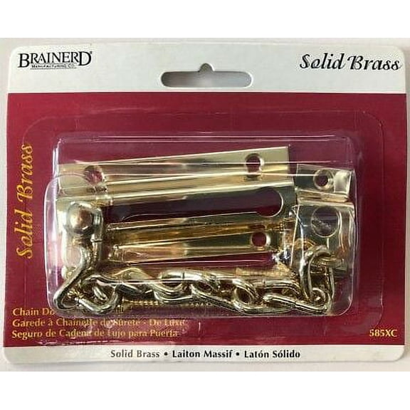 Brainerd 585XC Deluxe Chain Door Guard Solid Brass