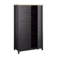 thumbnail image 2 of Pemberly Row Cottage Road Engineered Wood Storage Cabinet in Raven Oak Finish, 2 of 11
