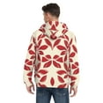 thumbnail image 2 of Floral Composed Of Red Leaves Men’s Hoodies Sweatshirt with Full Zip Pockets Fleece Jackets, 2 of 8