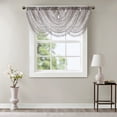 thumbnail image 7 of Diamond Sheer Embroidered Waterfall Valance Grey 38x46", 7 of 7