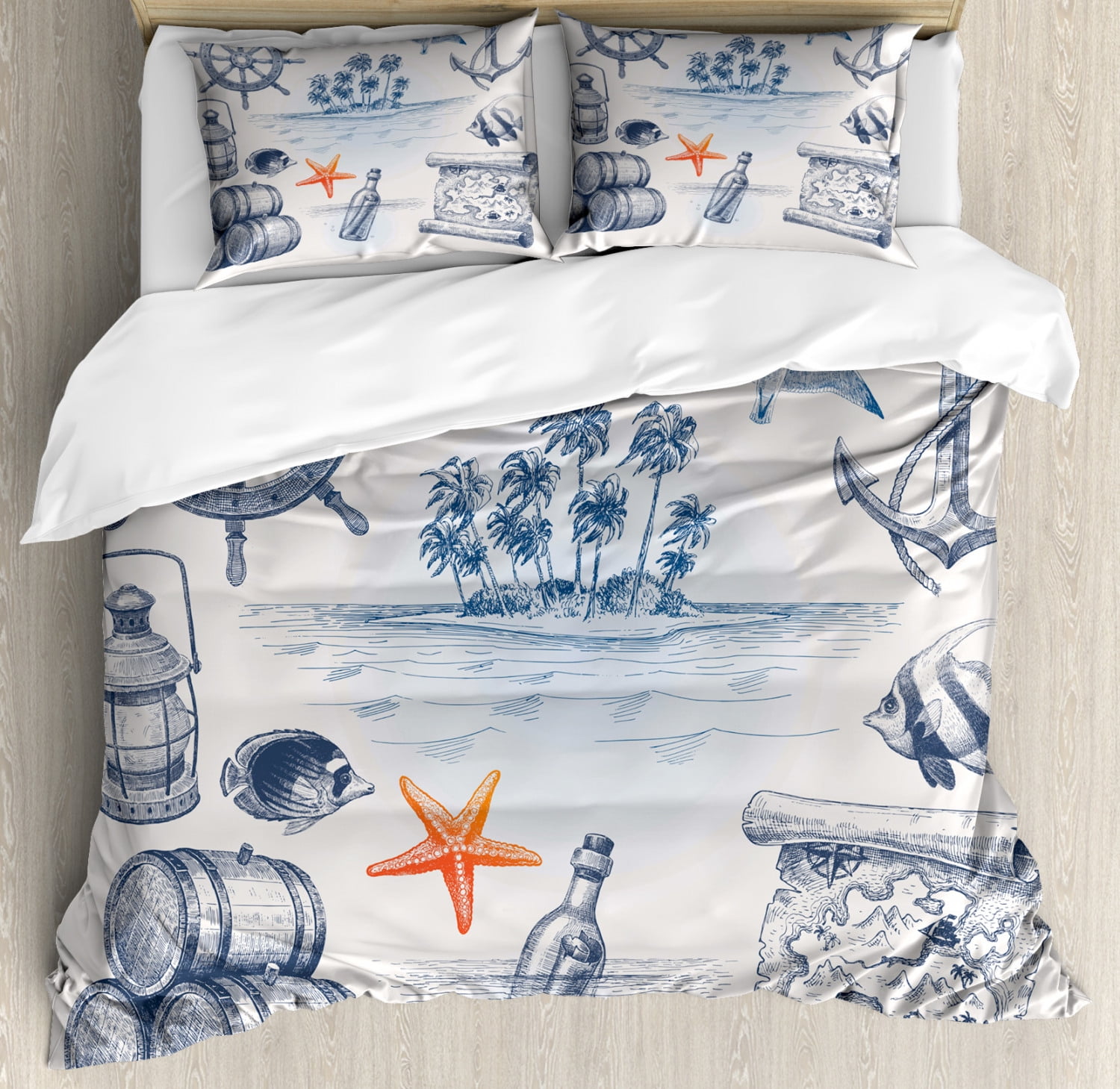 Prime Leader 4 Pcs Bedding Set Punk Steam Airship Duvet Cover Set Ultra Soft and Easy Care Sheet Quilt Sets with Decorative Pillow Covers for Children Kids Adults Twin Size 