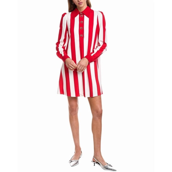 Dolce & Gabbana womens  Mini Shirtdress, 42, Red