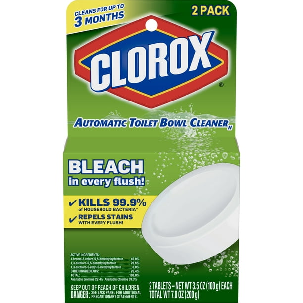 Clorox Ultra Clean Toilet Tablets Bleach 3.5 Ounces Each, 2 Count