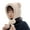 Beige, variant on Dengjunhu Winter Cute Bear Ear Warm Hat Women Plush Earflap Beanie Hat Kids Girls Windproof Cap