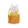 thumbnail image 3 of Easter Basket,Easter Bunny Ear Gift Bag with Drawstring Liner, Pink Leather Tote Bag with Handle, Reusable Easter Treat Bag for Eggs, Candies & Small Gifts, Cute Spring Party Favor Bag,Yellow, 3 of 7