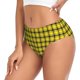 thumbnail image 2 of Fotbe Yellow Checkered Plaid Calzones Estampados para Mujer – Ropa Interior de Algodón, Cómoda, Suave y Elástica-Small, 2 of 6