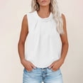 thumbnail image 2 of FDGIU Women's V Neck Tank Tops - Solid Color Sleeveless Blouse for Business Casual Summer Cami, 2 of 8